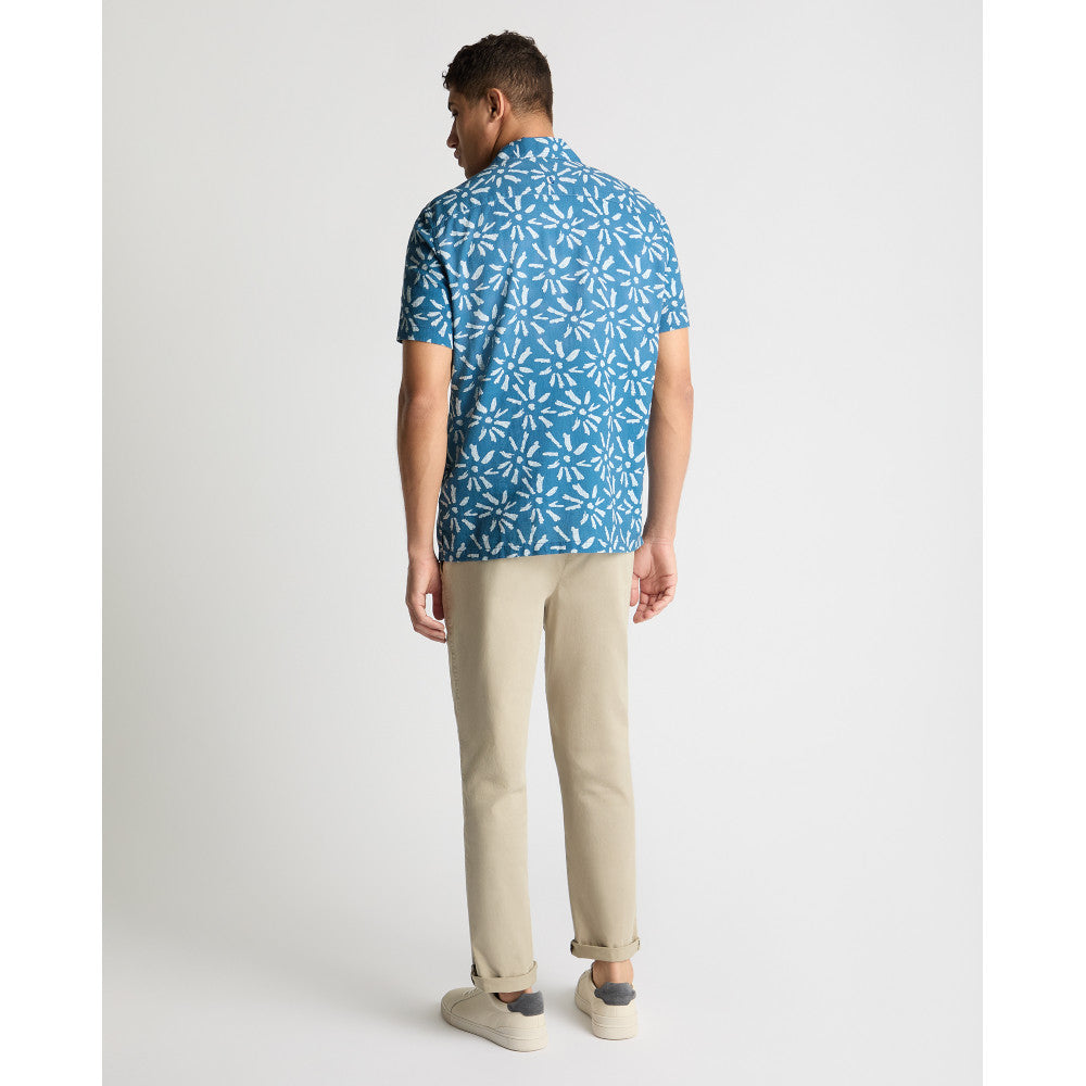 Remus Uomo 13992Ss 24 Blue Tapered Short Sleeve Shirt