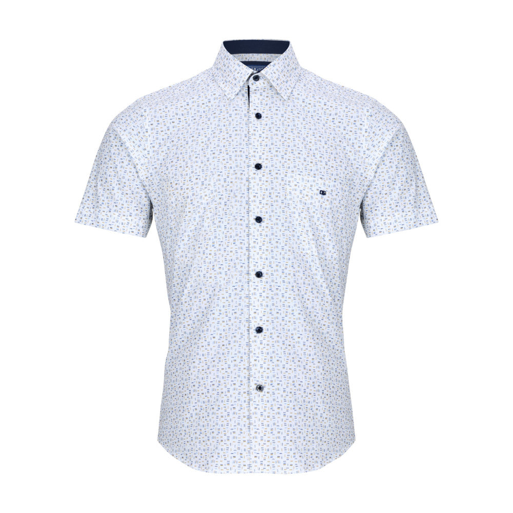 Drifter 14014Ss 12 Blue Short Sleeve Casual Shirt