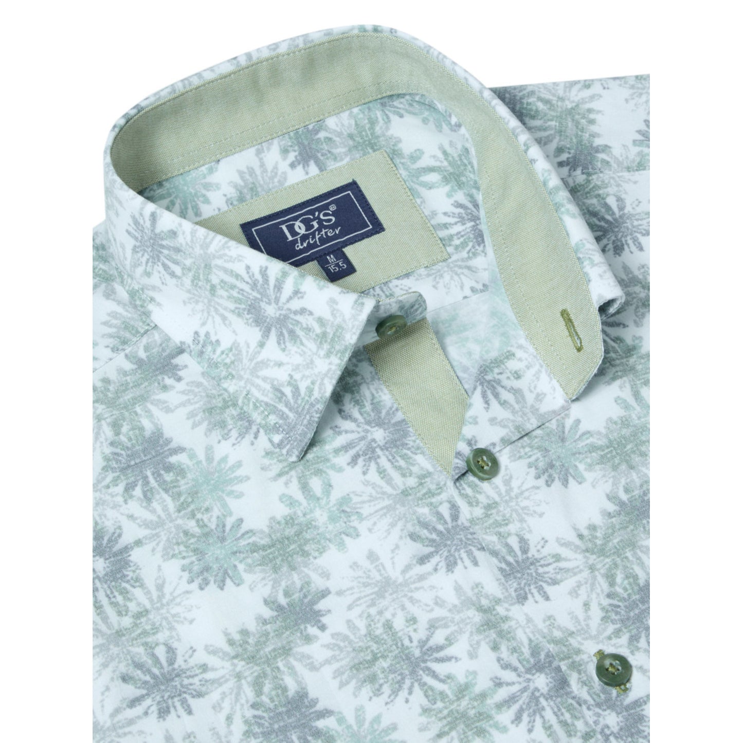 Drifter 14016SS 33 Green Short Sleeve Casual Shirt