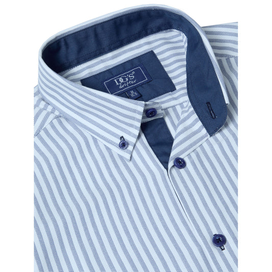 Drifter 14018SS 12 Blue Short Sleeve Casual Shirt