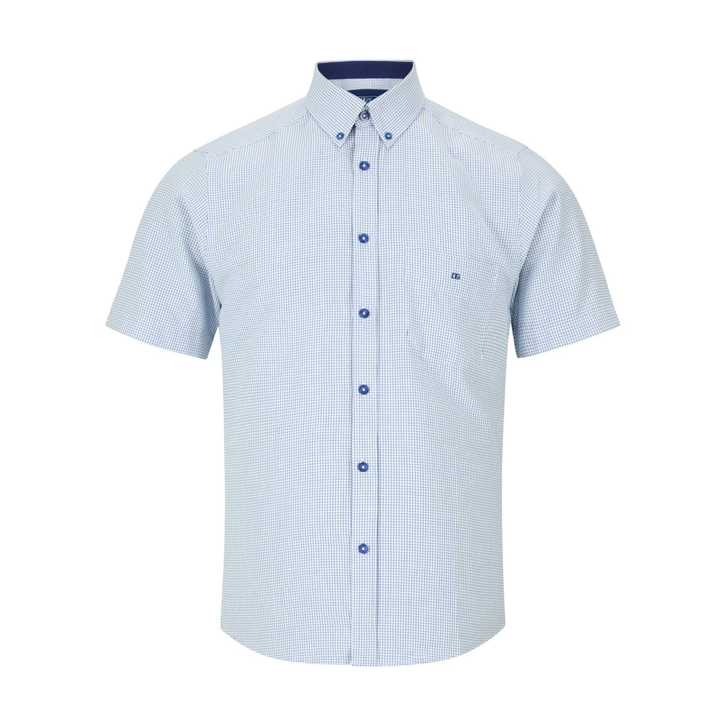 Drifter 14021SS 12 Blue Short Sleeve Casual Shirt