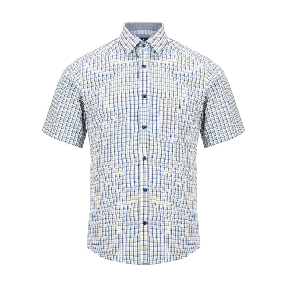 Drifter 14024Ss 42 Camel Short Sleeve Casual Shirt