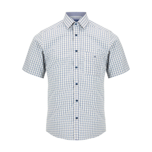 Drifter 14024Ss 42 Camel Short Sleeve Casual Shirt