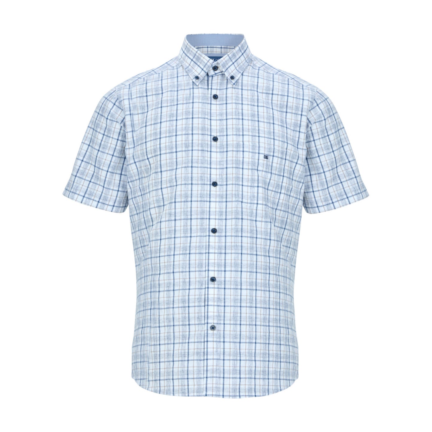 Drifter 14026SS 22 Blue Short Sleeve Casual Shirt