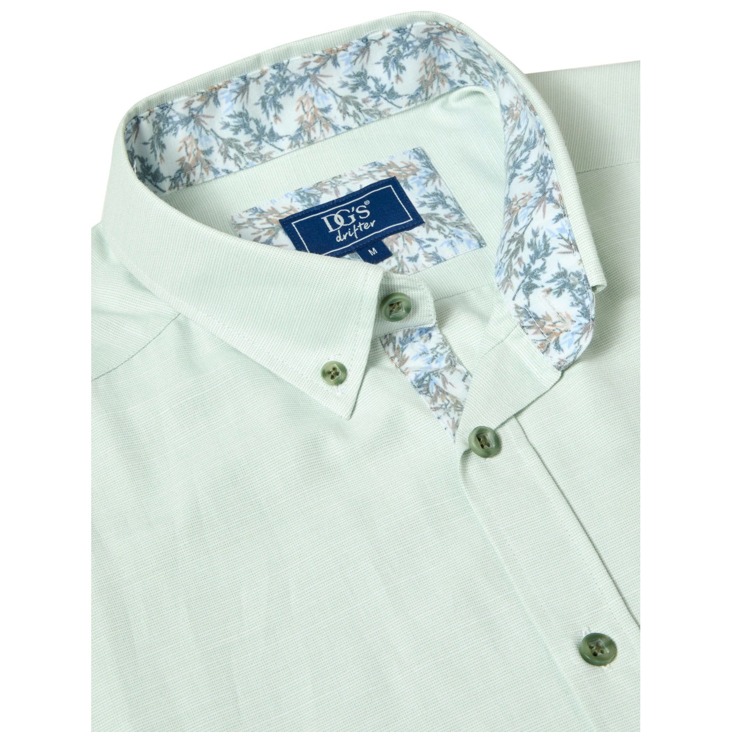 Drifter 14030SS 31 Light Green Short Sleeve Casual Shirt