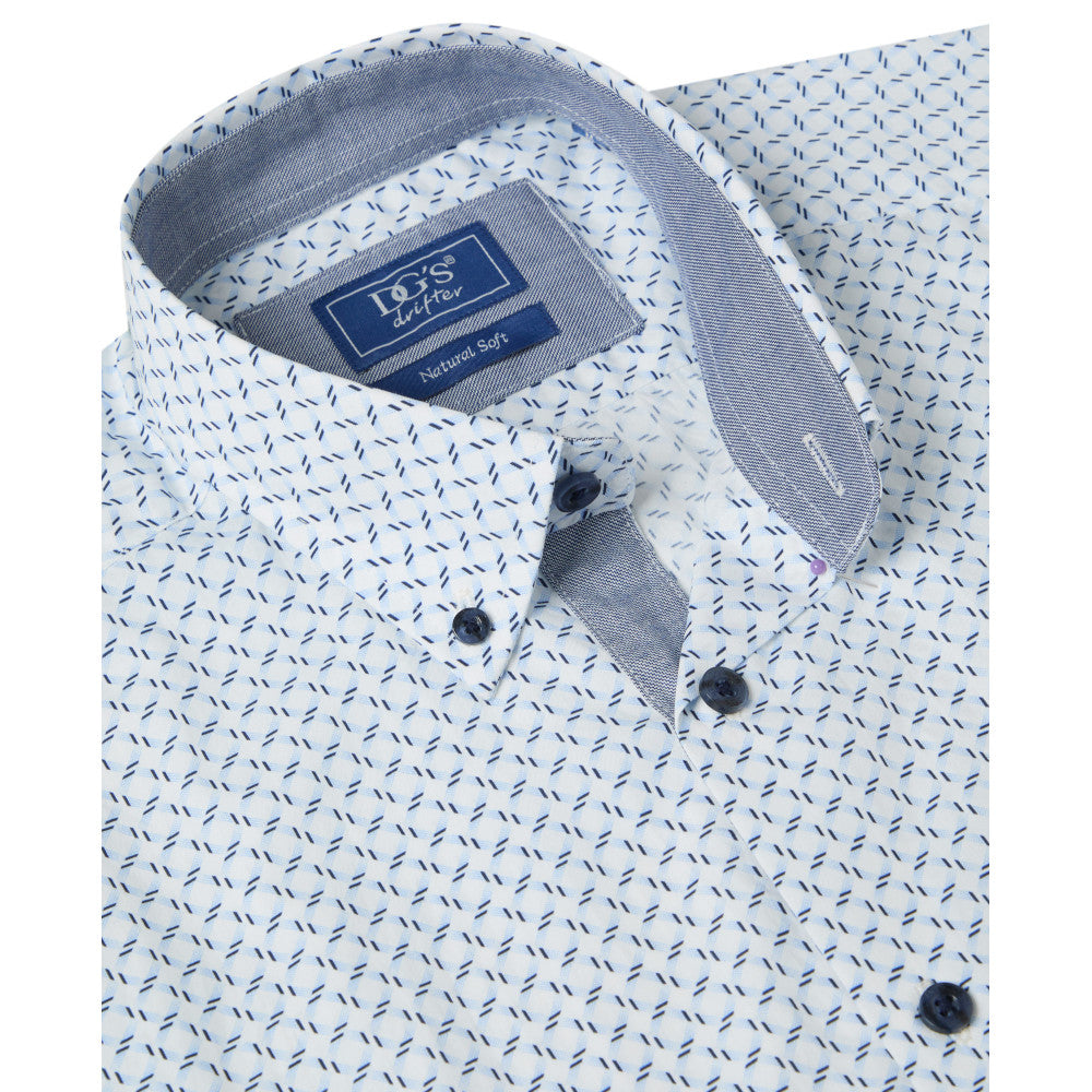 Drifter 14126SS 12 Blue Short Sleeve Casual Shirt