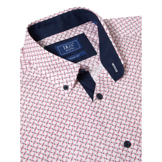 Drifter 14126SS 16 Pink Short Sleeve Casual Shirt