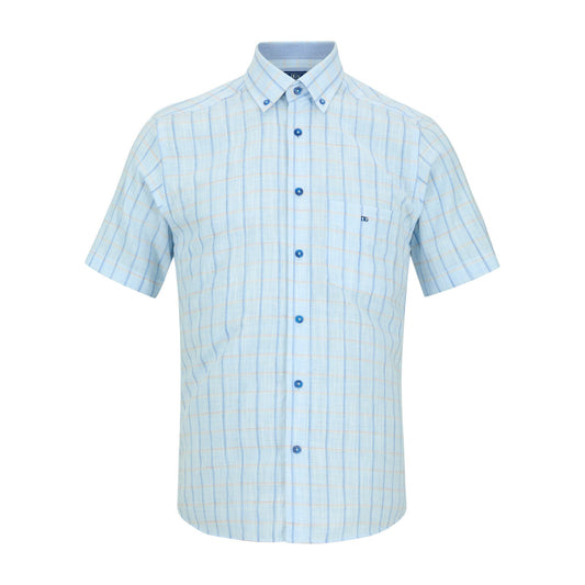 Drifter 14150SS 21 Light Blue Short Sleeve Casual Shirt