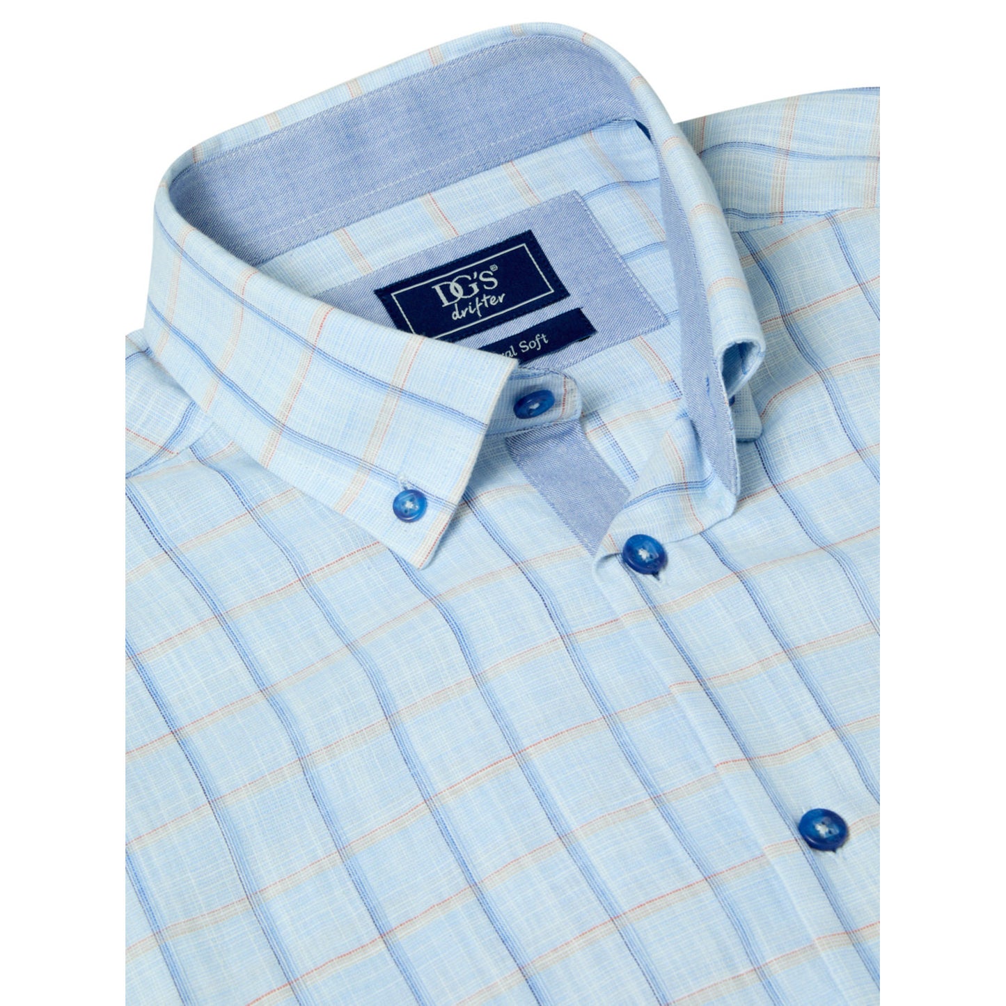 Drifter 14150SS 21 Light Blue Short Sleeve Casual Shirt