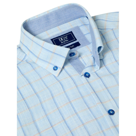 Drifter 14150SS 21 Light Blue Short Sleeve Casual Shirt