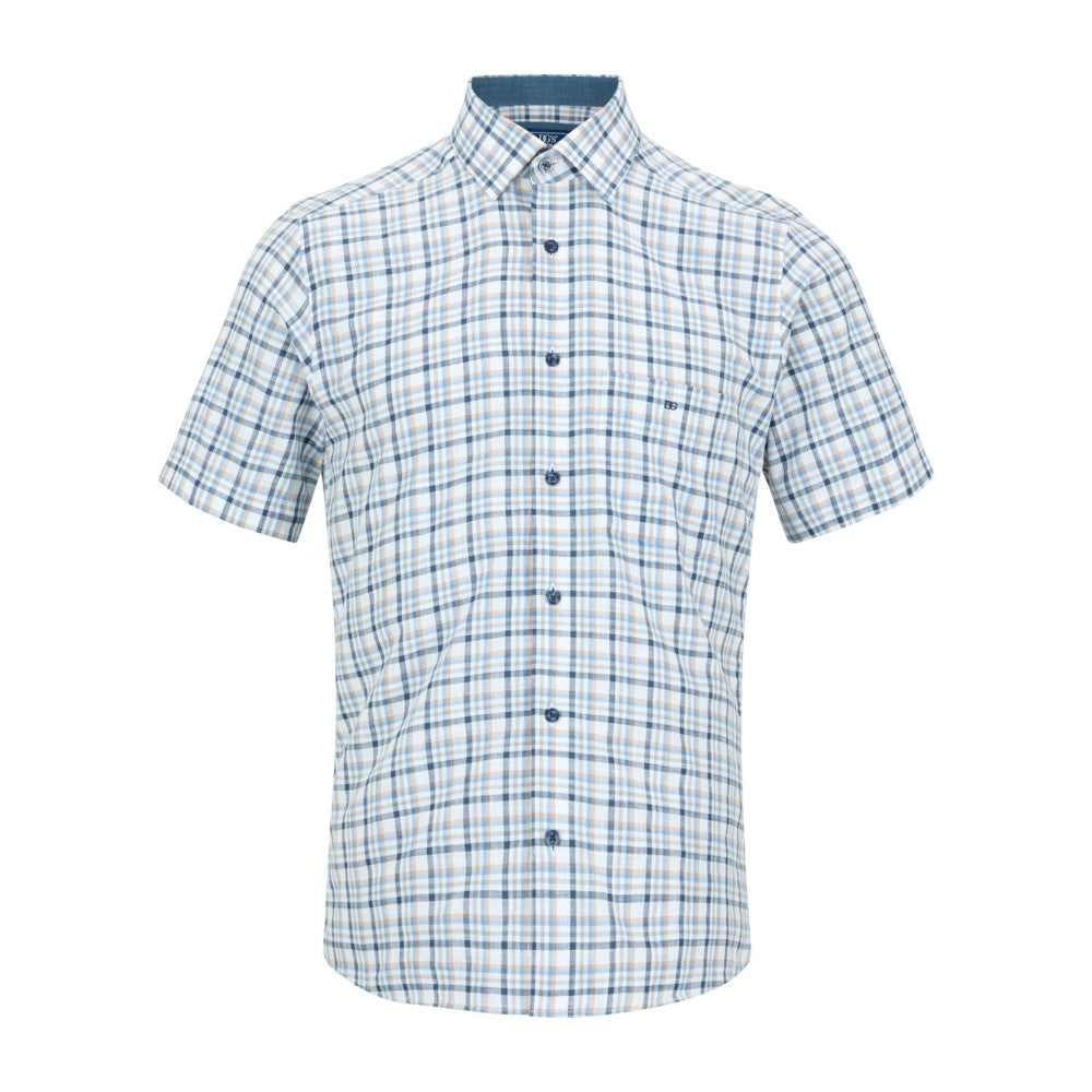 Drifter 14153SS 24 Blue Short Sleeve Casual Shirt