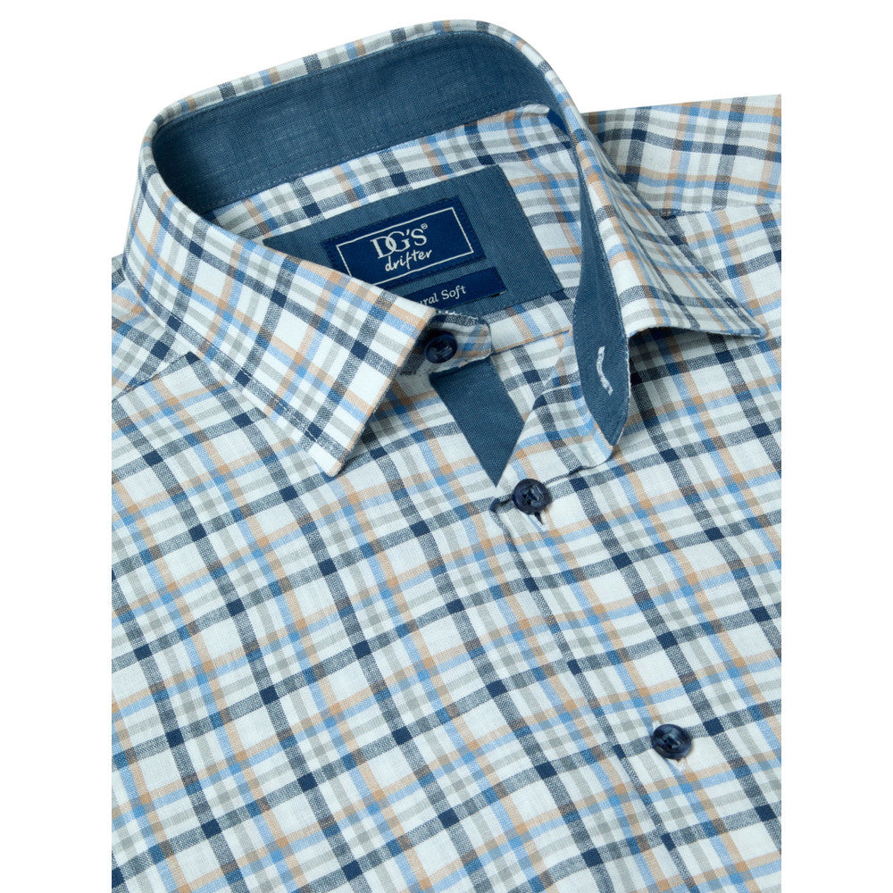 Drifter 14153SS 24 Blue Short Sleeve Casual Shirt