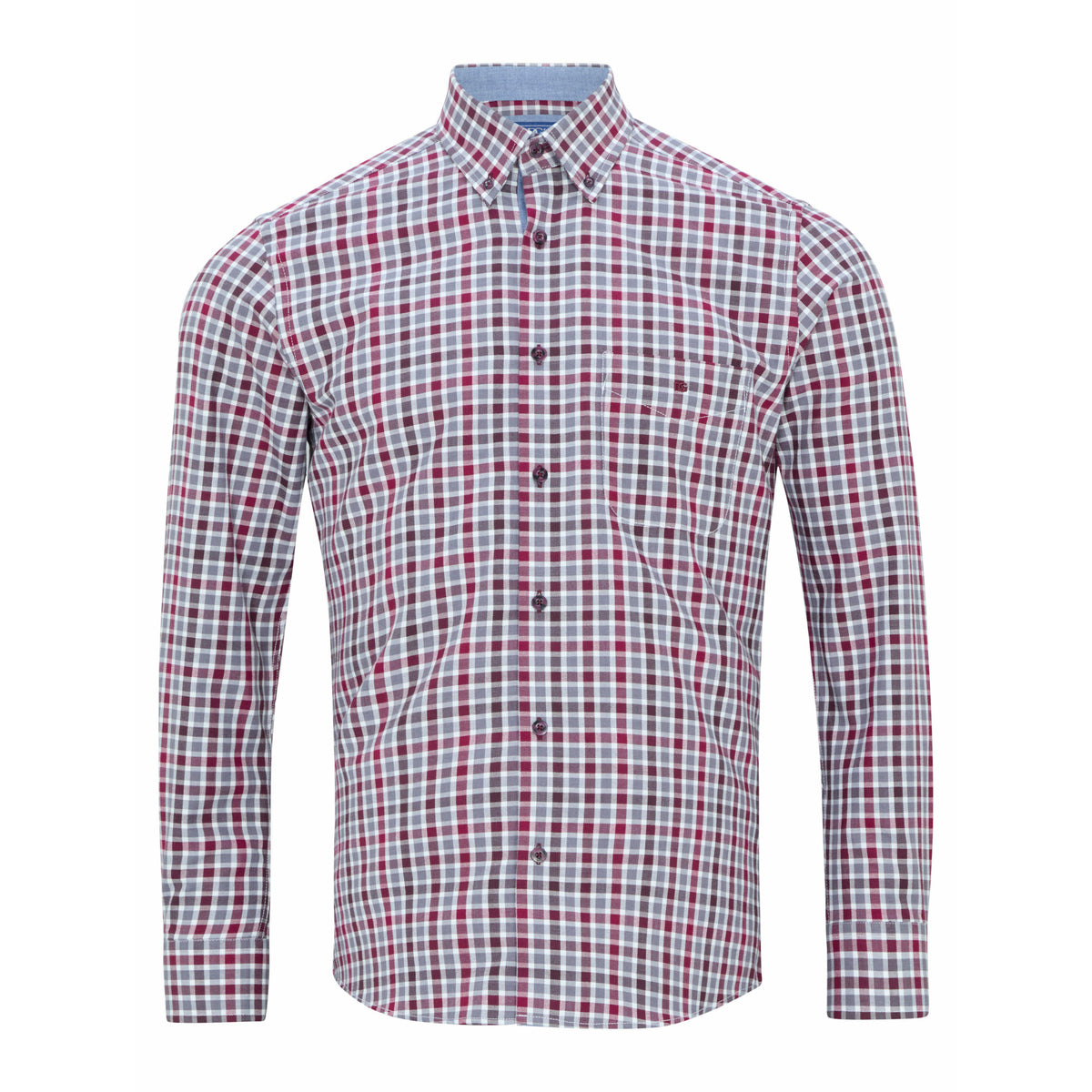 Drifter 14171 66 Burgundy Regular Casual Shirt