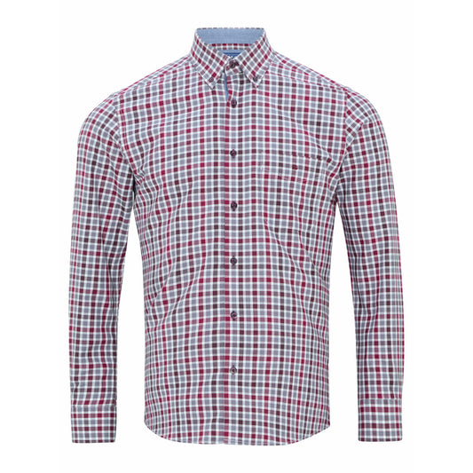 Drifter 14171 66 Burgundy Regular Casual Shirt
