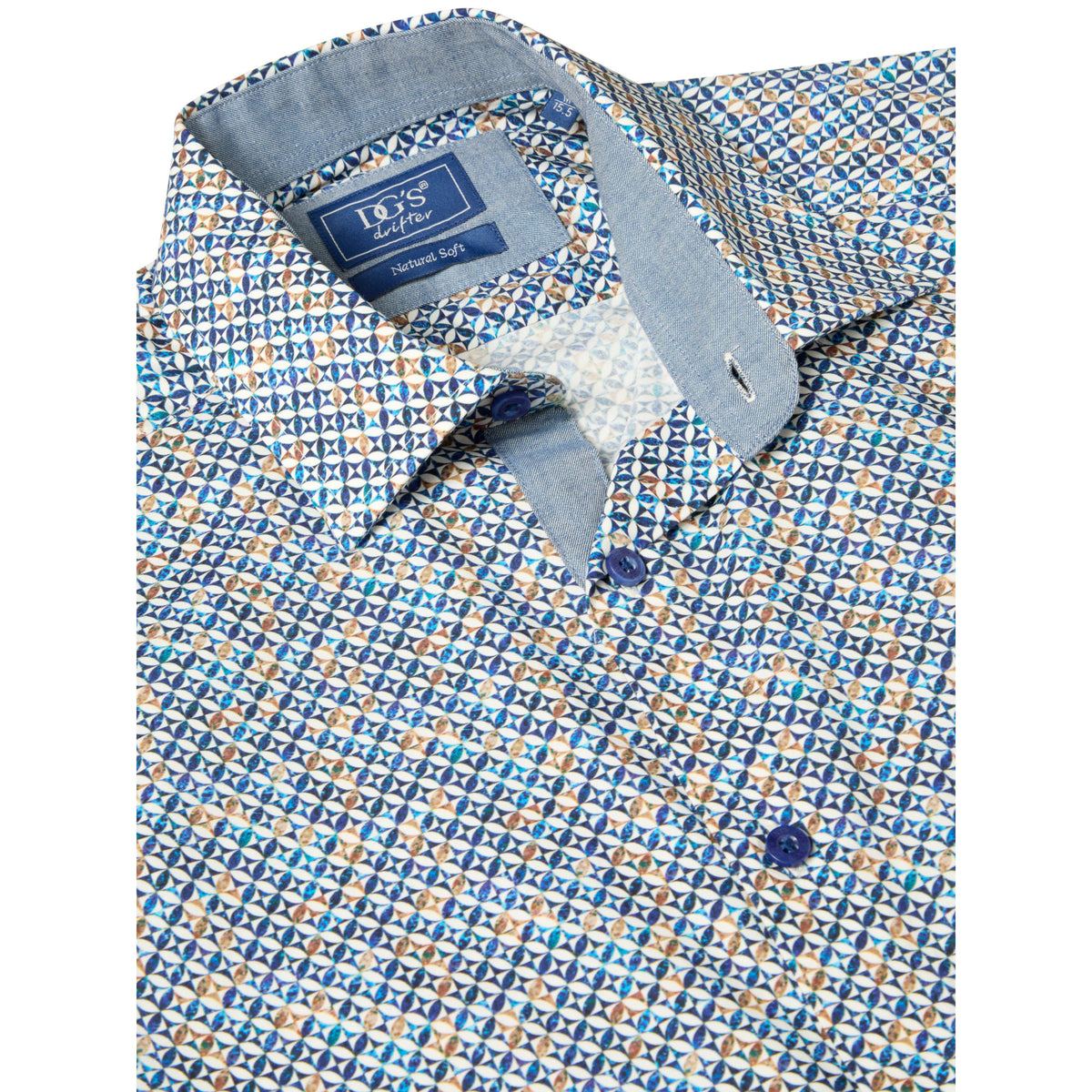 Drifter 14177 28 Navy Regular Casual Shirt