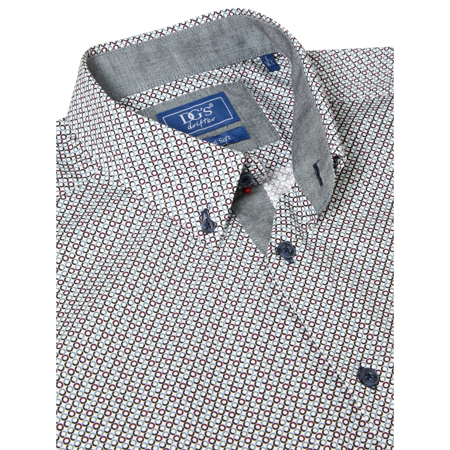 Drifter 14178 18 Navy Regular Casual Shirt