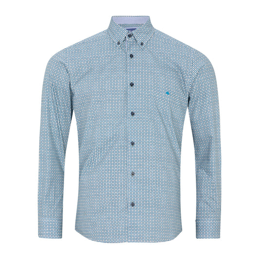 Drifter 14180 26 Teal Regular Casual Shirt