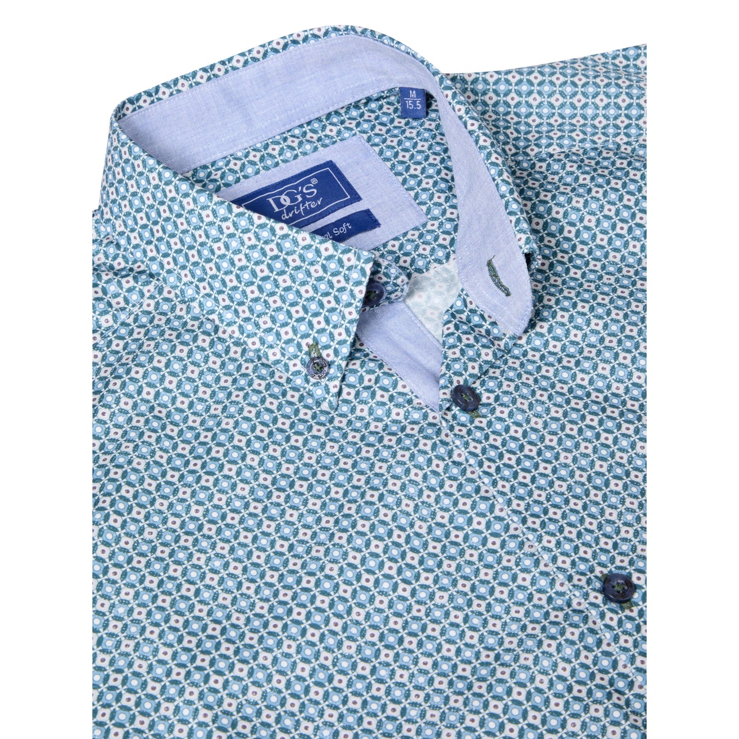 Drifter 14180 26 Teal Regular Casual Shirt