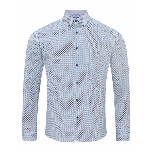 Drifter 14182 28 Dark Blue Blue Regular Casual Shirt