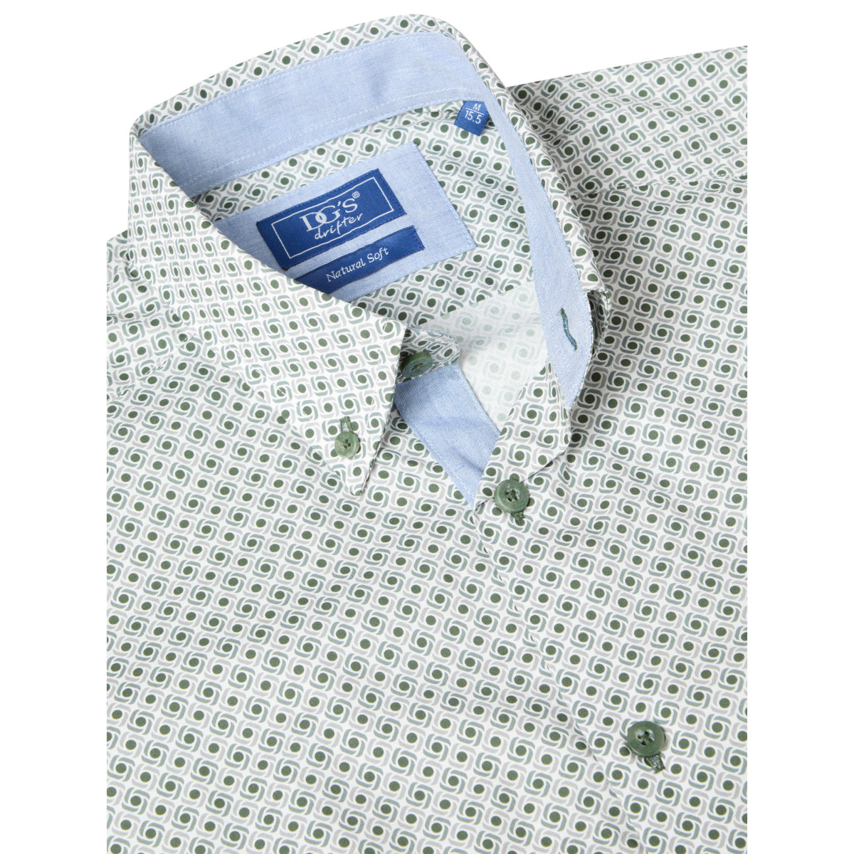 Drifter 14182 33 Green Regular Casual Shirt