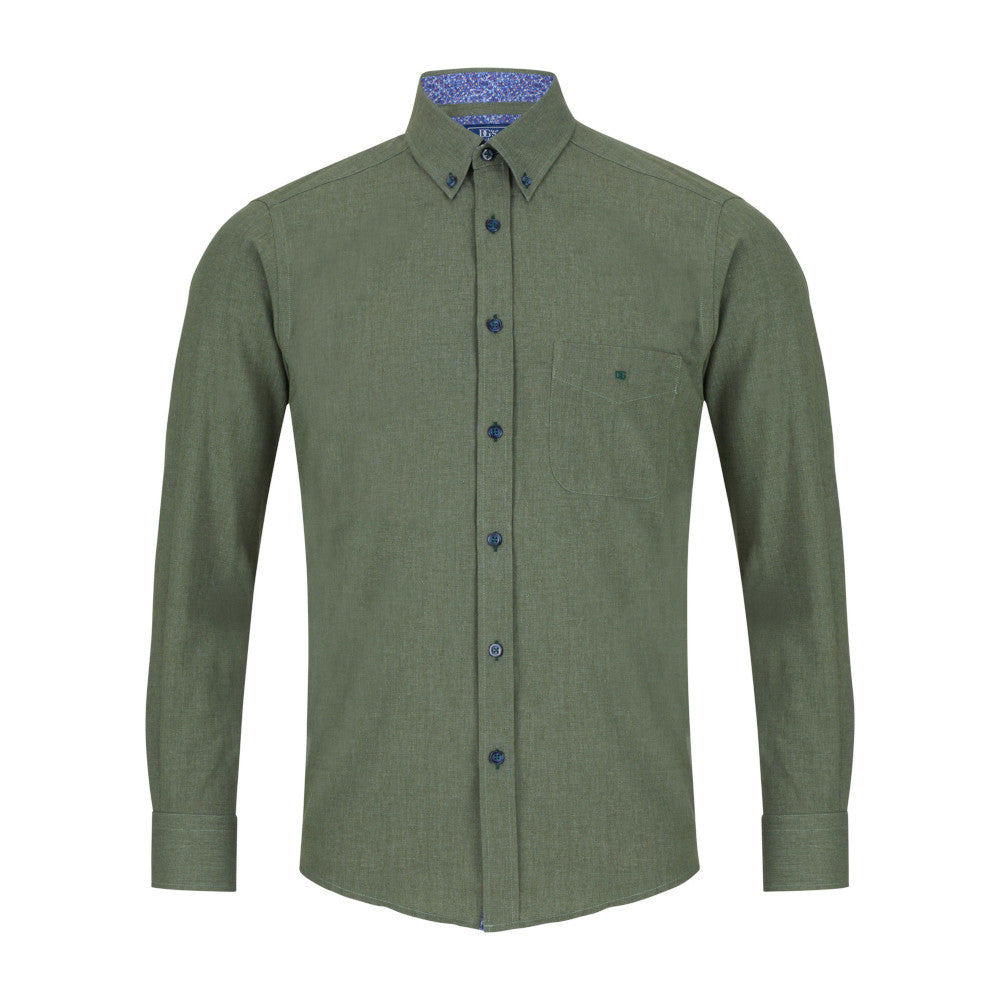 Drifter 14465 35 Olive Long Sleeve Casual Shirt