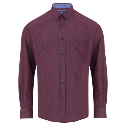 Drifter 14465 67 Maroon Long Sleeve Casual Shirt