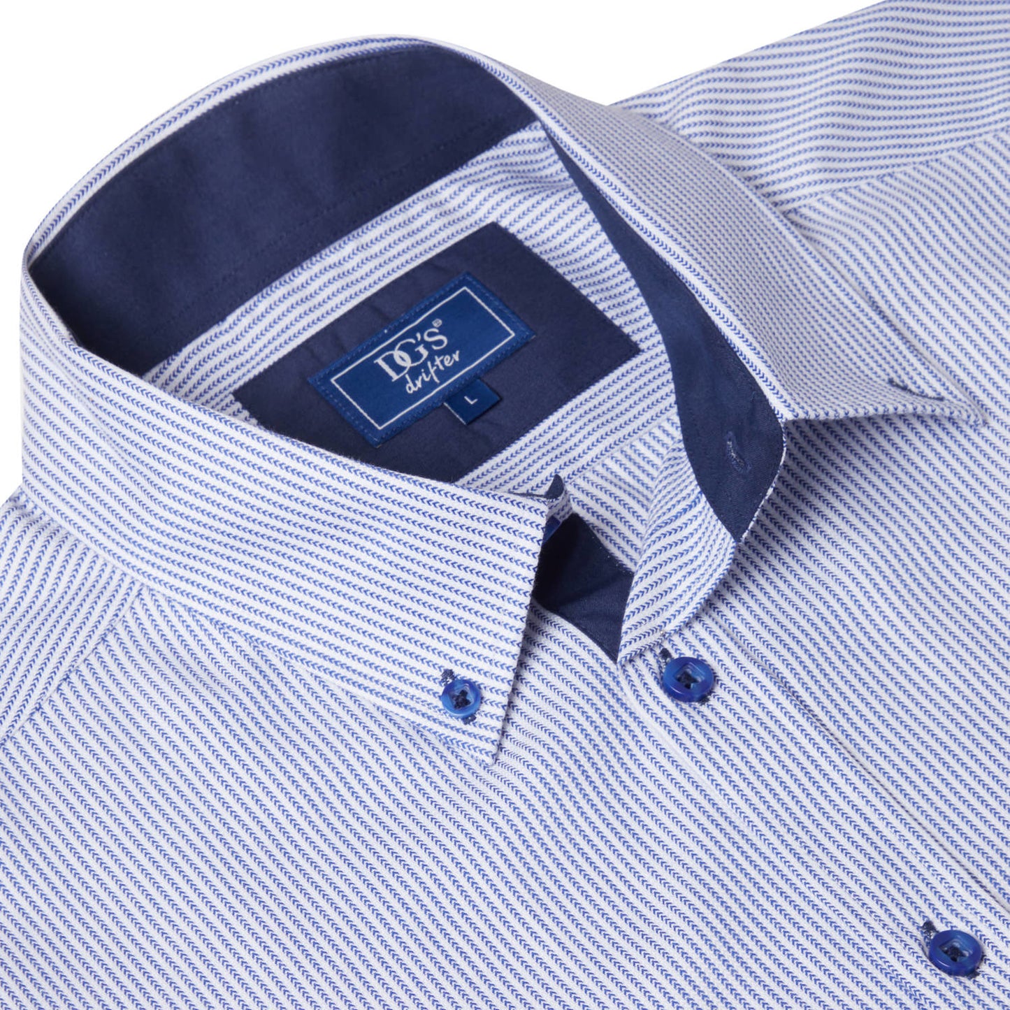 Drifter 14467 12 Blue Long Sleeve Casual Shirt