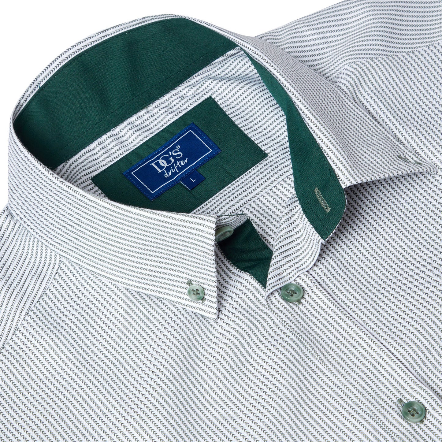 Drifter 14467 13 Green Long Sleeve Casual Shirt