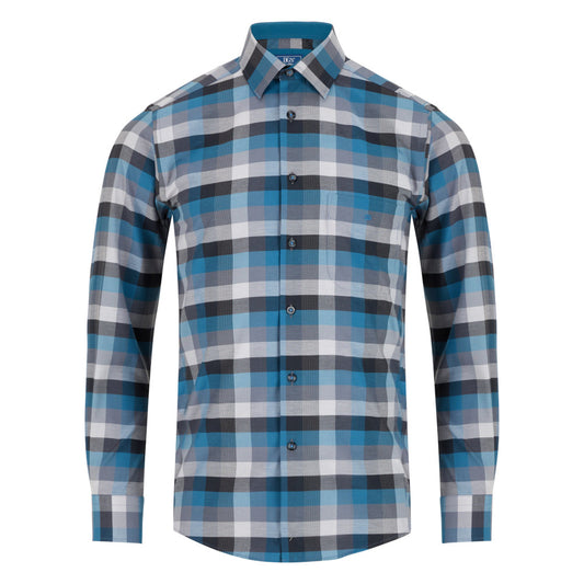 Drifter 14491 26 Turquoise Long Sleeve Casual Shirt
