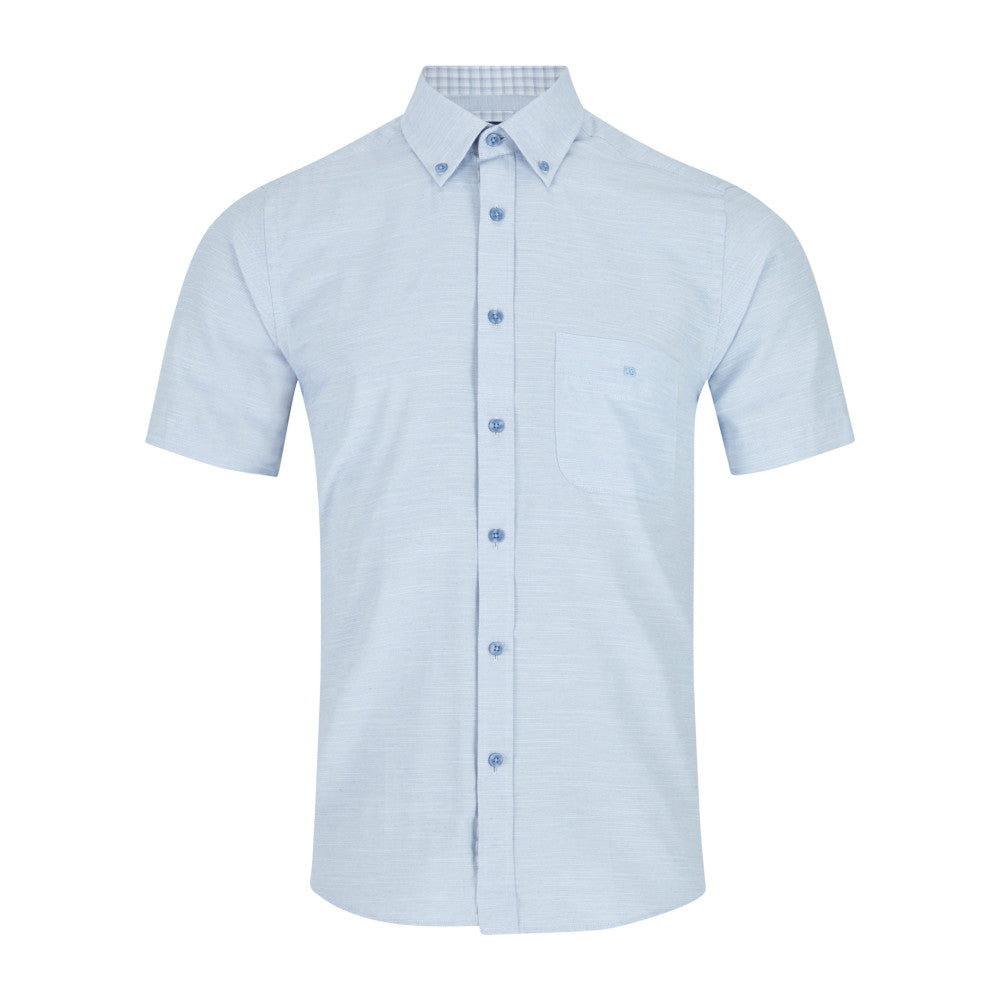 Drifter 14601SS 22 Blue Short Sleeve Casual Shirt