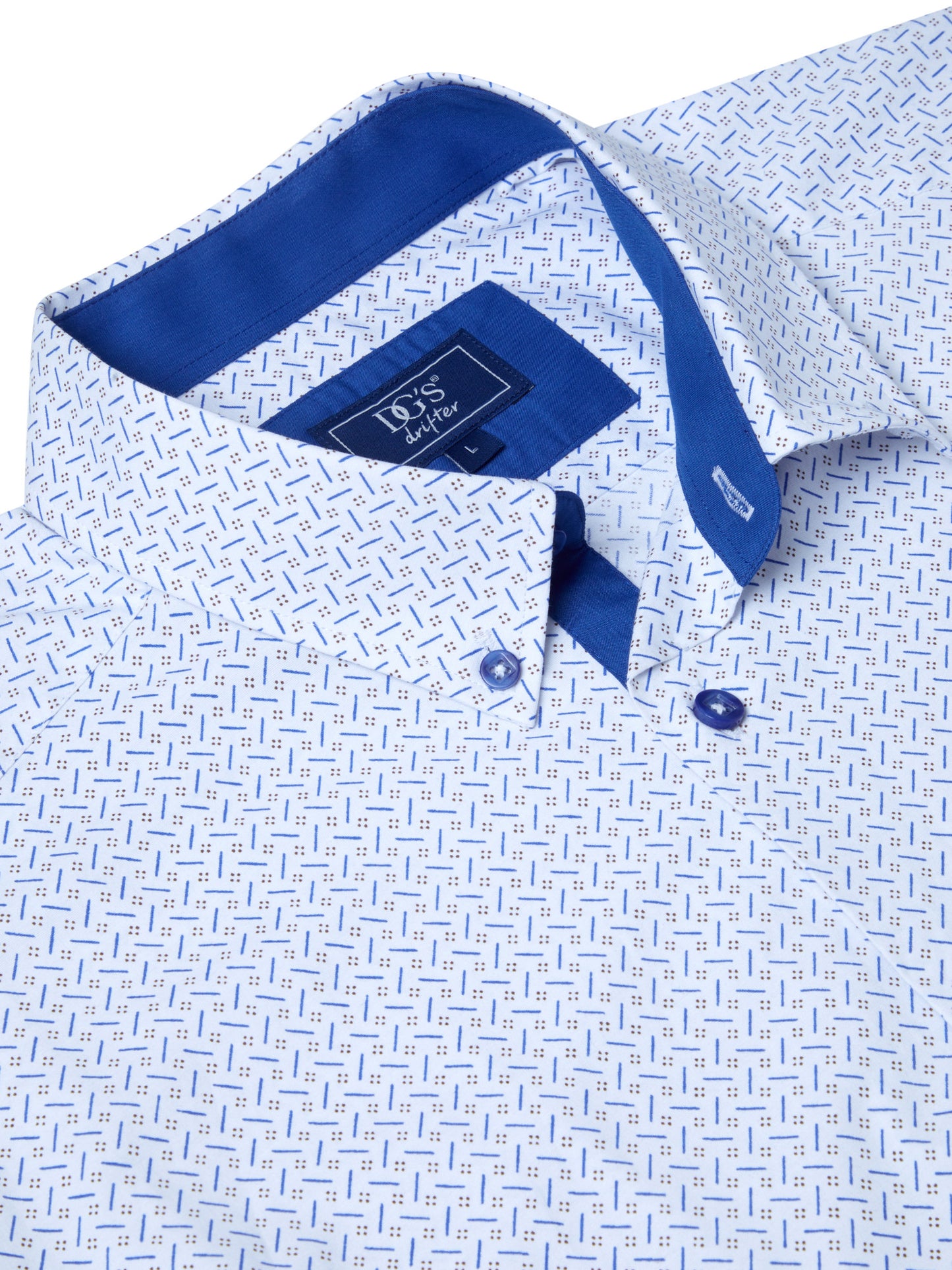 Drifter 14627SS 12 Blue Short Sleeve Casual Shirt