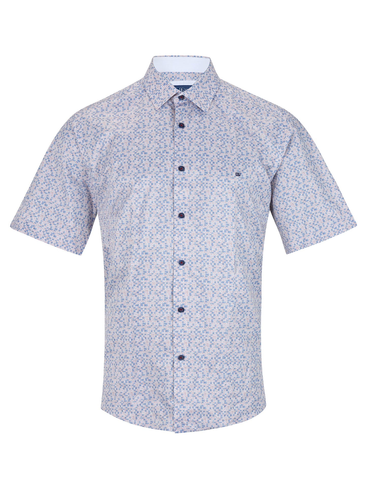 Drifter 14630SS 12 Blue Short Sleeve Casual Shirt