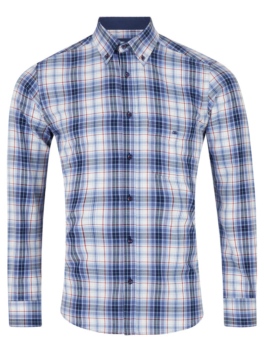 Drifter 14665 27 Dark Blue Regular Fit Casual Shirt