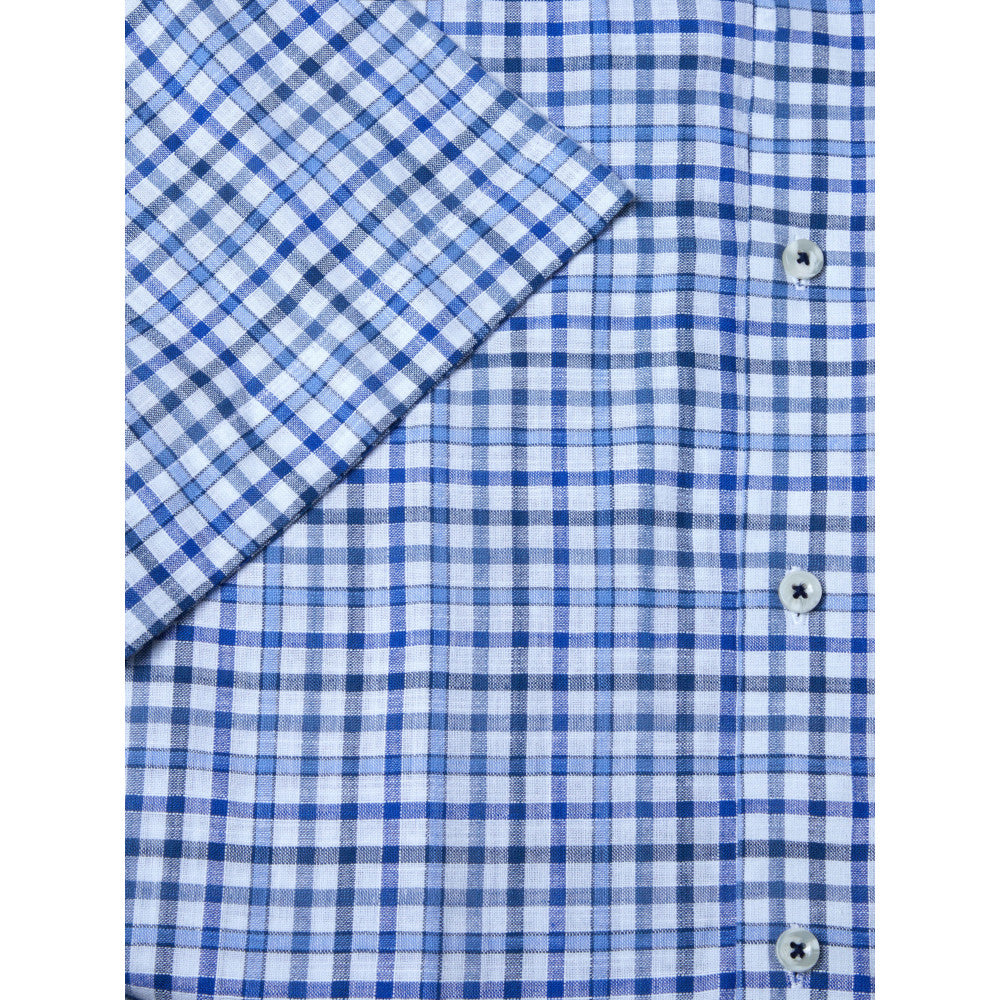 Drifter 14714SS 12 Blue Short Sleeve Casual Shirt