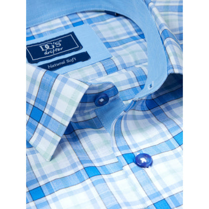 Drifter 14716SS 23 Blue Short Sleeve Casual Shirt