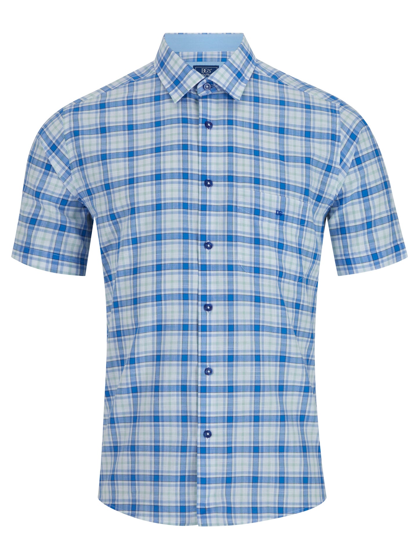 Drifter 14721SS 23 Blue Short Sleeve Casual Shirt