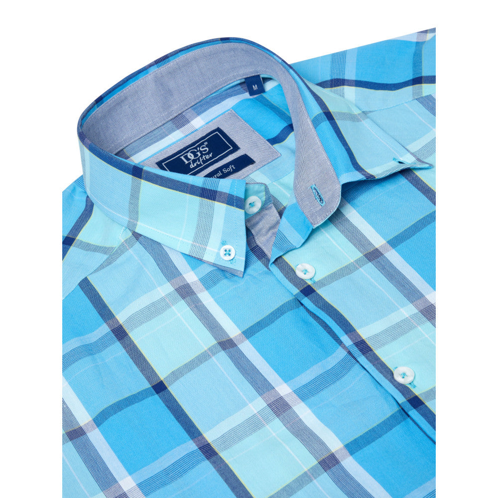 Drifter 14724SS 26 Turquoise Short Sleeve Casual Shirt