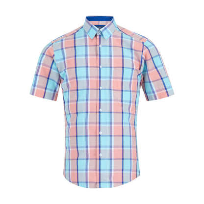 Drifter 14724SS 62 Light Pink Short Sleeve Casual Shirt