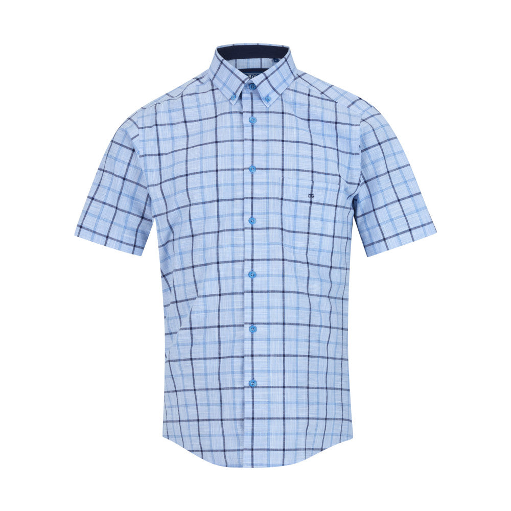 Drifter 14726SS 23 Blue Short Sleeve Casual Shirt