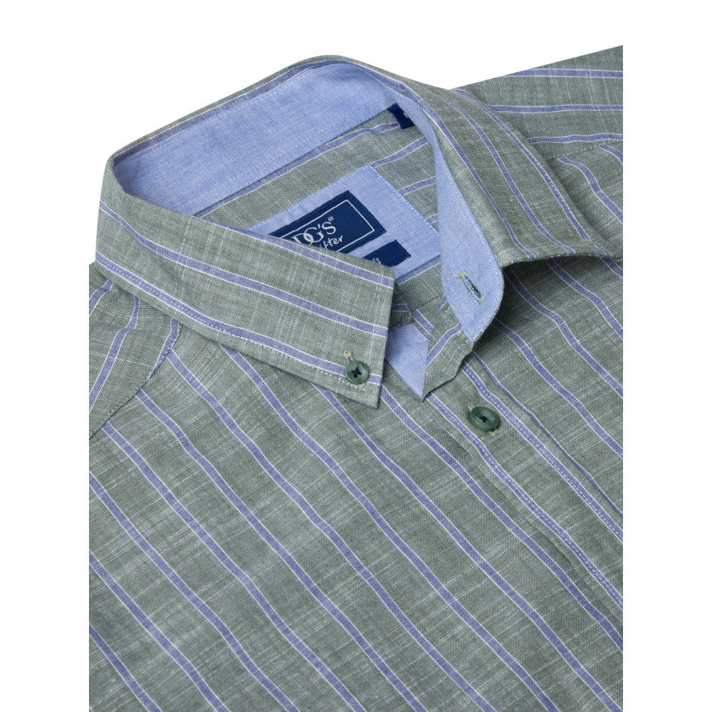 Drifter 14732SS 34 Green Short Sleeve Casual Shirt