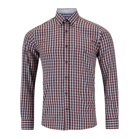 Drifter 14909 67 Burgundy Regular Fit Casual Shirt