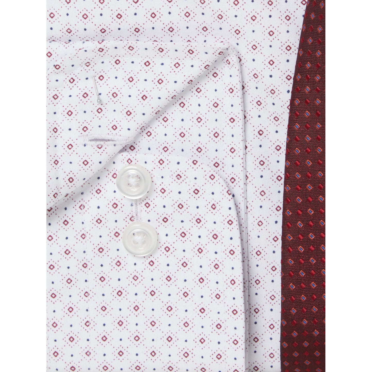 Daniel Grahame 15049T 16 Red Tapered Fit Shirt & Tie Set