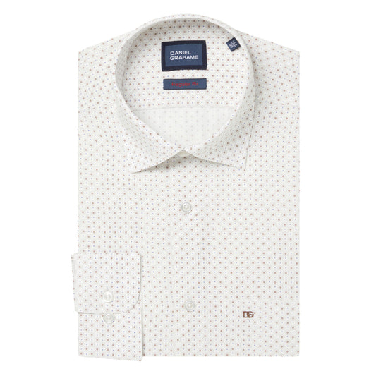 Daniel Grahame 15049T 19 Tan Tapered Fit Shirt & Tie Set