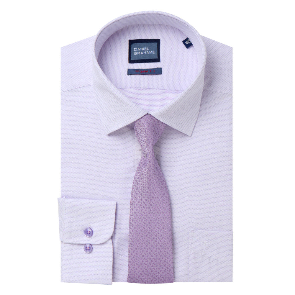 Daniel Grahame 15056T 17 Lilac Regular Shirt & Tie Set