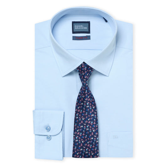 Daniel Grahame 15061T 22 Blue Regular Shirt & Tie Set