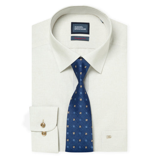 Daniel Grahame 15062T 92 Stone Regular Shirt & Tie Set