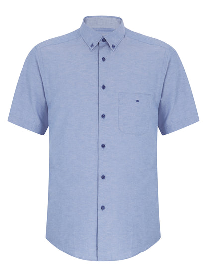 Drifter 15178SS 23 Blue Short Sleeve Casual Shirt