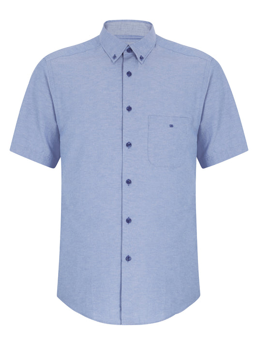 Drifter 15178SS 23 Blue Short Sleeve Casual Shirt