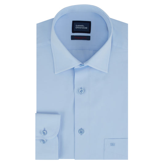 Daniel Grahame 15600SS 22 Light Blue Short Sleeve Dress Shirt