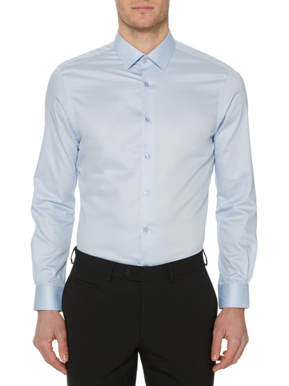 Remus Uomo 17036 Tapered Fit Blue Long Sleeve Dress Shirt